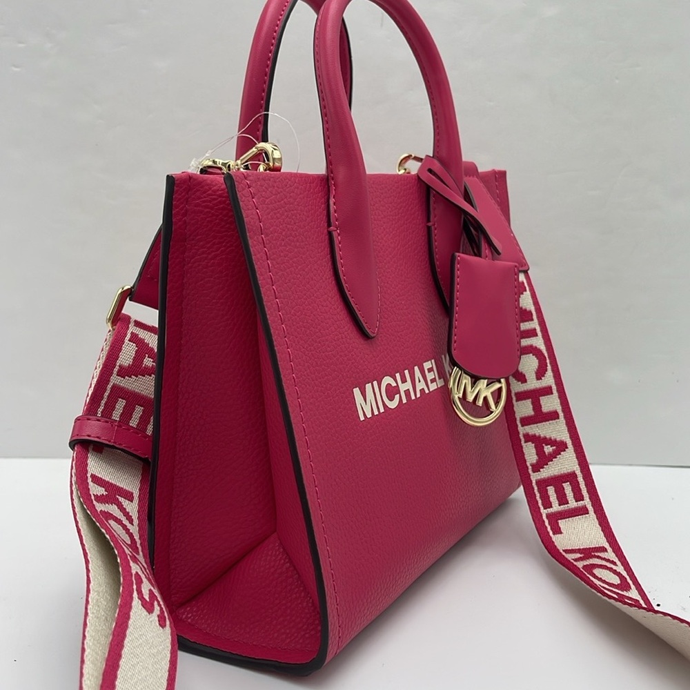 MICHAEL KORS
Mirella Small Pebbled Leather Crossbody Bag Tote 
Electric Pink - Picture 8 of 16